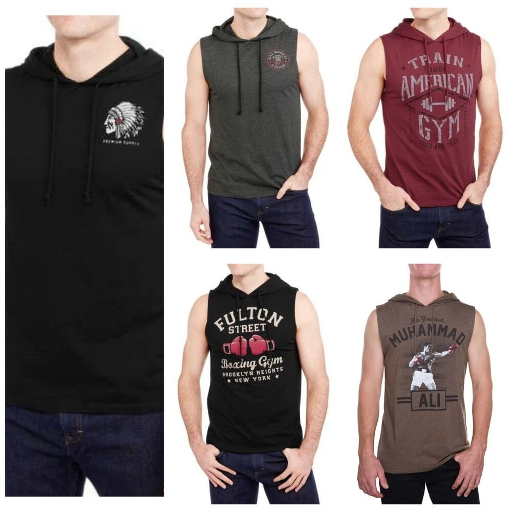 Men's Muscle Tank Top with Hoodie